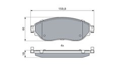 SET PLACUTE FRANA BOSCH 0 986 494 817 - Compatibil cu FIAT, RENAULT