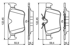 Set placute frana BOSCH 0 986 494 819