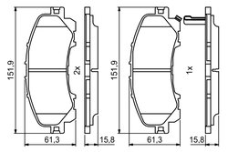 Set placute frana BOSCH 0 986 494 821