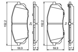 SET PLACUTE FRANA BOSCH 0 986 494 827 - Compatibil cu HYUNDAI, KIA