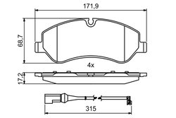 Set placute frana BOSCH 0 986 494 844