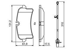 Set placute frana BOSCH 0 986 494 841