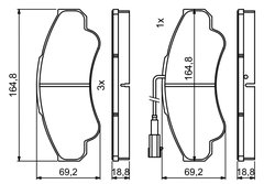 Set placute frana BOSCH 0 986 494 850