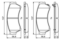 Set placute frana BOSCH 0 986 494 860