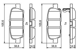 SET PLACUTE FRANA BOSCH 0 986 494 857 - Compatibil cu INFINITI, NISSAN, RENAULT