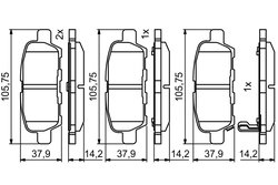 Set placute frana BOSCH 0 986 494 861
