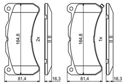SET PLACUTE FRANA BOSCH 0 986 494 871 - Compatibil cu LEXUS