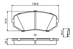 Set placute frana BOSCH 0 986 494 879