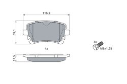 Set placute frana BOSCH 0 986 494 889