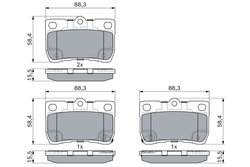 Set placute frana BOSCH 0 986 494 891