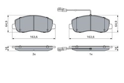 Set placute frana BOSCH 0 986 494 894