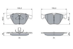 Set placute frana BOSCH 0 986 494 898