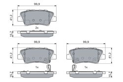 SET PLACUTE FRANA BOSCH 0 986 494 908 - Compatibil cu HYUNDAI, KIA, SSANGYONG