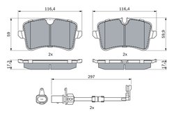 SET PLACUTE FRANA BOSCH 0 986 494 915 - Compatibil cu AUDI