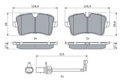 Set placute frana BOSCH 0 986 494 916