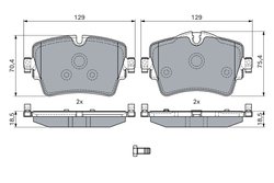 SET PLACUTE FRANA BOSCH 0 986 494 940 - Compatibil cu BMW, MINI