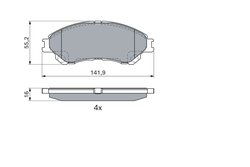Set placute frana BOSCH 0 986 494 936