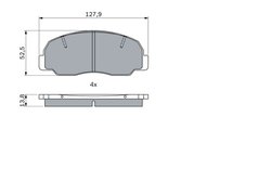 Set placute frana BOSCH 0 986 494 944