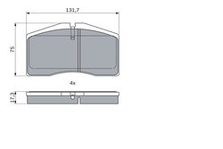Set placute frana BOSCH 0 986 494 950