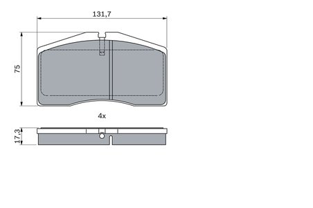SET PLACUTE FRANA BOSCH 0 986 494 950 - Compatibil cu PORSCHE