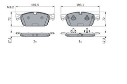 Set placute frana BOSCH 0 986 494 962