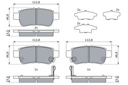Set placute frana BOSCH 0 986 494 964