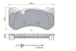 SET PLACUTE FRANA BOSCH 0 986 494 973 - Compatibil cu AUDI