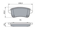 SET PLACUTE FRANA BOSCH 0 986 494 978 - Compatibil cu NISSAN, RENAULT