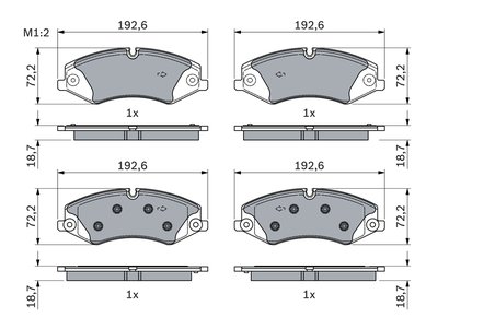 Set placute frana BOSCH 0 986 494 980