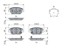 Set placute frana BOSCH 0 986 494 984