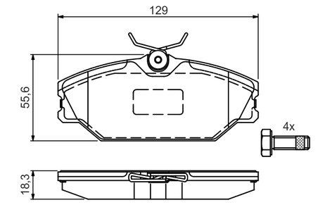 SET PLACUTE FRANA BOSCH 0 986 495 049 - Piesa auto compatibila cu mai multe marci
