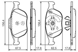 SET PLACUTE FRANA BOSCH 0 986 495 066 - Compatibil cu FORD