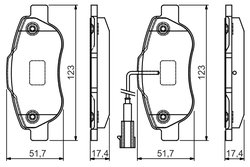 Set placute frana BOSCH 0 986 495 097