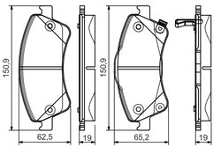 SET PLACUTE FRANA BOSCH 0 986 495 106 - Compatibil cu TOYOTA