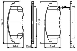 Set placute frana BOSCH 0 986 495 153