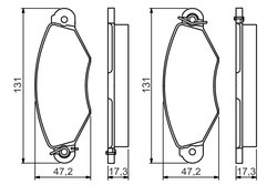 SET PLACUTE FRANA BOSCH 0 986 495 235 - Compatibil cu CITROEN, NISSAN, RENAULT