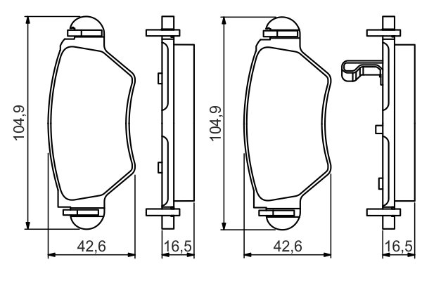 Set placute frana BOSCH 0 986 495 250