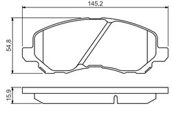 SET PLACUTE FRANA BOSCH 0 986 495 253 - Compatibil cu CHRYSLER, CITROEN, DODGE, LANCIA, MITSUBISHI, PEUGEOT, PROTON