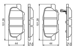 SET PLACUTE FRANA BOSCH 0 986 495 358 - Compatibil cu CITROEN, MAZDA, MITSUBISHI, PEUGEOT