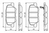 SET PLACUTE FRANA BOSCH 0 986 495 358 - Compatibil cu CITROEN, MAZDA, MITSUBISHI, PEUGEOT