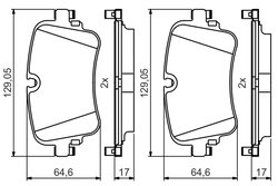Set placute frana BOSCH 0 986 495 426