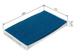 FILTRU AER HABITACLU BOSCH 0 986 628 578 - Compatibil cu CITROEN, OPEL, VAUXHALL