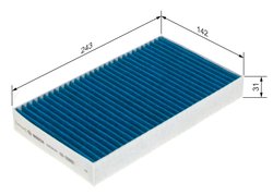 Filtru aer habitaclu BOSCH 0 986 628 583