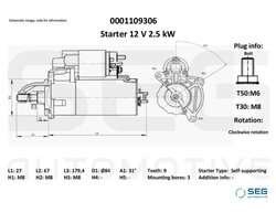 Electromotor SEG AUTOMOTIVE 0001109306