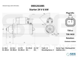 Electromotor SEG AUTOMOTIVE 0001261085