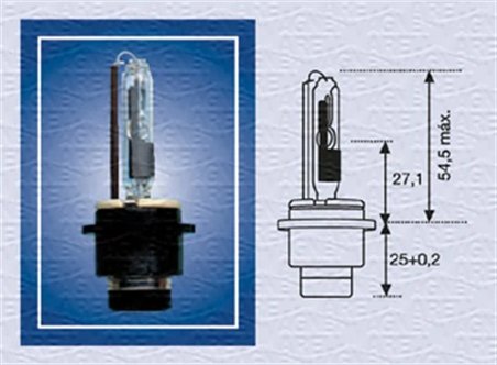 BEC, FAR FAZA LUNGA MAGNETI MARELLI 002542100000 - Piesa auto compatibila cu mai multe marci