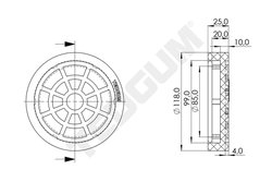 TAMPON CRIC HIDRAULIC TEDGUM 00842689 - Piesa auto compatibila cu mai multe marci