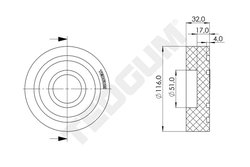 TAMPON CRIC HIDRAULIC TEDGUM 00844042 - Piesa auto compatibila cu mai multe marci