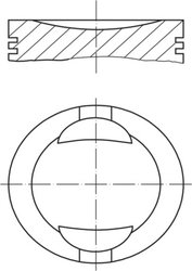 PISTON MAHLE 009 36 01 - Compatibil cu AUTOBIANCHI, FIAT, LANCIA