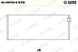 CUZINETI BIELA GLYCO 01-4079/4 STD - Compatibil cu ABARTH, ALFA ROMEO, CHRYSLER, DODGE, FIAT, JEEP, LANCIA